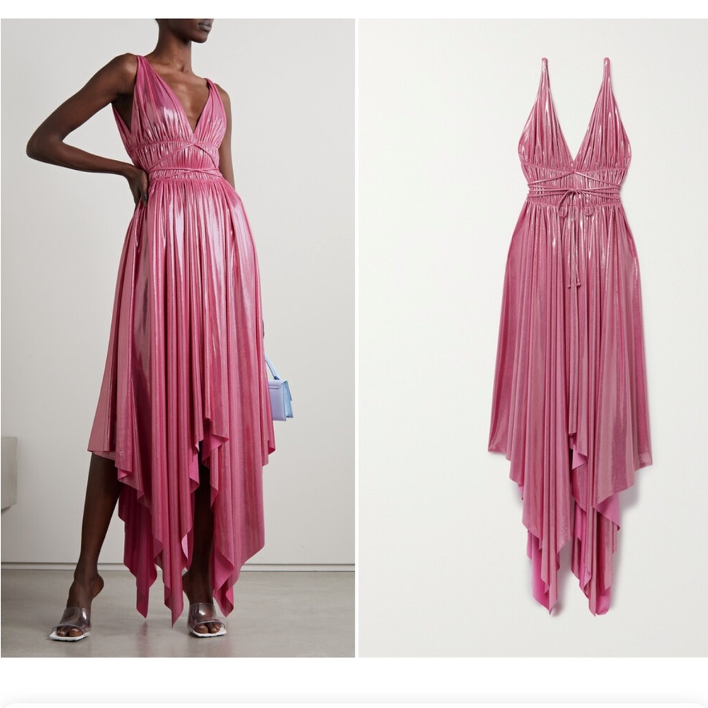 Norma Kamali Pink goddess dress XS